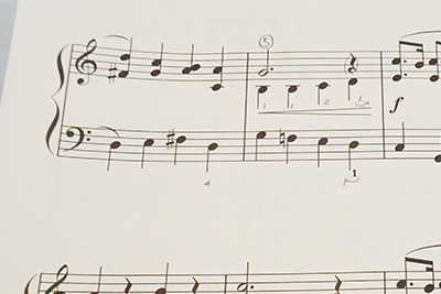 光が反射しない楽譜